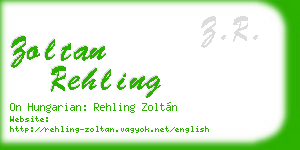 zoltan rehling business card