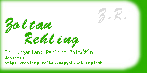 zoltan rehling business card